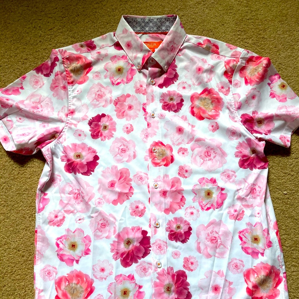 Men’s SS Button down in floral print